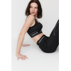 Trendyol X Sagaza Studio Black Push-up, Square Collar Sports Bra.