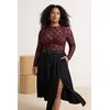Trendyol Curve Ženska bluza Tbbaw26Af00122, Ljubičasta