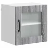 Vidaxl Stenski stekleni omarica LUCCA Siva Sonoma 40 x 31 x 40 cm