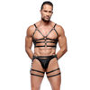 Zado Leather Chest & Waist Harness Set 2010275 Black