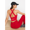 Trendyol Red Supported/Shaping Back Detailed Square Neck Sports Bra