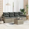 Set sofe s jastukom 5 pcs Svijetlo siva poliratan