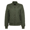 Womens Diamond Quilt Nylon Jacket Olive