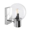 Zidna lampa SFERIO 1xE14/5W/230V, sjajni hrom/prozirno staklo