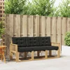 Set vanjskih sofa s jastukom 3 pcs Bijela i crna
