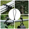 vidaXL Bungee Kordice s Kroglicami 24 kos Črna 4 mm x 22 cm