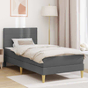 vidaXL Konstrukcija postelje Temno siva 100 x 200 cm Poliester
