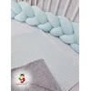 Bubamara037 Pletenica za krevetac, trostruka 180cm, Plava