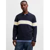 JACK & JONES Pulover JORFREDERIKSBERG modra / mornarska / bela