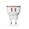Kucni punjac LDNIO A2405Q dual USB 2.4A FAST CHARGING QC 3.0 + iPhone Lightning kabel beli
