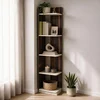 Hanah Home polica za knjige Aura, 37,8 cm, travertin / orah