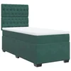 Vidaxl Box spring postelja z vzmetnico temno zelena 80x200 cm žamet
