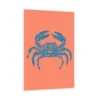 Canvas Slika na platnu Plava kraba 50x75cm, Sa ramom, Beli