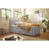 MID.YOU POSTELJA BOXSPRING 120 cm x 200 cm , tekstil, leseni material svetlo siva