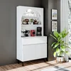 Hanah Home 2802 kafe bar ormarić 90 × 179 × 42 cm, bela