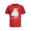 JACK & JONES Majica JJXmas Funny bež/svetlo siva/rdeča/bela