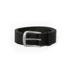 DIESEL Pas LOGO B-BASIC LEATHER BELT pegasto črna