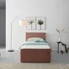 P & B POSTELJA Z VZMETNICO 100 cm x 200 cm , les, tekstil starinsko roza