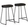 Vidaxl vidaXL Barski stoli 2 kosa črni 45x40x62 cm masiven mangov les