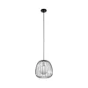 Luster na sajli BELL 1xG9/12W/230V prečnik 24 cm crna/sjajni hrom
