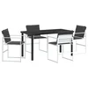 Vrtni set za objed 5 pcs Bijela 140 x 70 x 73 cm