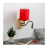 Brilagi - LED zidna lampa NUBILA WOOD 1xE27/25W/230V + LED/3W hrast/crvena