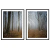 shumee SLIKOVNI PLAKATI V OKVIRJU 53x73cm Diptih Komplet 2 slik Jesenski gozd P2093
