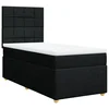 Vidaxl Box spring postelja z vzmetnico črna 100x200 cm blago