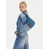 Tommy Jeans Ročna torba Tjw Denim Patchwork Shoulder Bag AW0AW18471 Modra