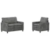 Set sofe 2 pcs Svjetlosiva Poliester