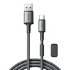 Joyroom Kabel USB-A – USB-C z organizatorjem in magnetnim držalom, dolžina 1,2 m – siv