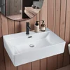 Nettlife NETTLIFE Kopalniški umivalnik za postavitev, majhen kvadratni keramični umivalnik, 51 cm, (5000046038)
