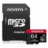 A-Data High Endurance microSDXC spominska kartica, 64 GB, UHS 3, V30, A2 + SD adapter