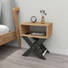 Hanah Home pomoćni sto X Legs, 43 cm, atlantski bor / antracit