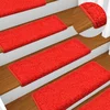 Prostirke za stepenice 15 kom 65x21x4 cm crvene pravokutne rubove
