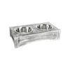 Trixie Set činija na drvenom postolju Wooden Bowl Set - 2 x 0.75 l