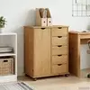 vidaXL Gležnji kabinet s kolesom Medeno rjava 63,5 x 39 x 79 cm