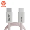 Kabl AVAX CB610P Magnety / USB-C to USB-C / 100W / 1.5m braided / Pink