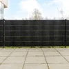 Balkonski zasloni 10 kom crni 255 x 19 cm od poliratana