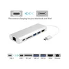 FAST ASIA Adapter konvertor TIP C na HDMI + 2xUSB 3.0 + SD+ TIP C + RJ45