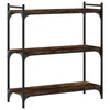 Regal za knjige s 3 razine boja hrasta 80 x 30 x 86 cm drveni