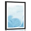 Plakat s paspartujem čudovita modra abstrakcija - 20x30 black