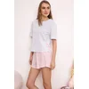 Trendyol Milla ženski set pidžama Thmss26Pt00099, bela-roza