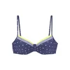 LASCANA Bikini zgornji del marine / apno / bela