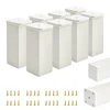 shumee 8 x Osnovne noge za pohištvo | Presek 40x40 mm | V - 100 mm | Barva: Bela + Vijaki priloženi