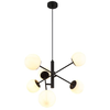 Rabalux Luster Meduza, 6xE14, 6x20W, G45, R58cm, Crna