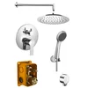 BARON Concealed Shower Set with a single lever Mixer Tap, 2 Outlets, Chrome - Chrome - Bruckner - BARON - 72 - Medeninasti - Vzvod - Krožni - Vrtljivo - 14