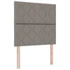 Vidaxl Postelja z vzmetnico z vzmetnico Taupe 100 x 200 cm blago