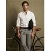 Sinsay - Slim-fit chino pantalone u kockicu sa dodatkom viskoze - svetlo siva