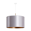 Duolla - Luster na sajli CANNES, 1xE27/15W/230V, prečnik 50 cm, srebrna/bakarna